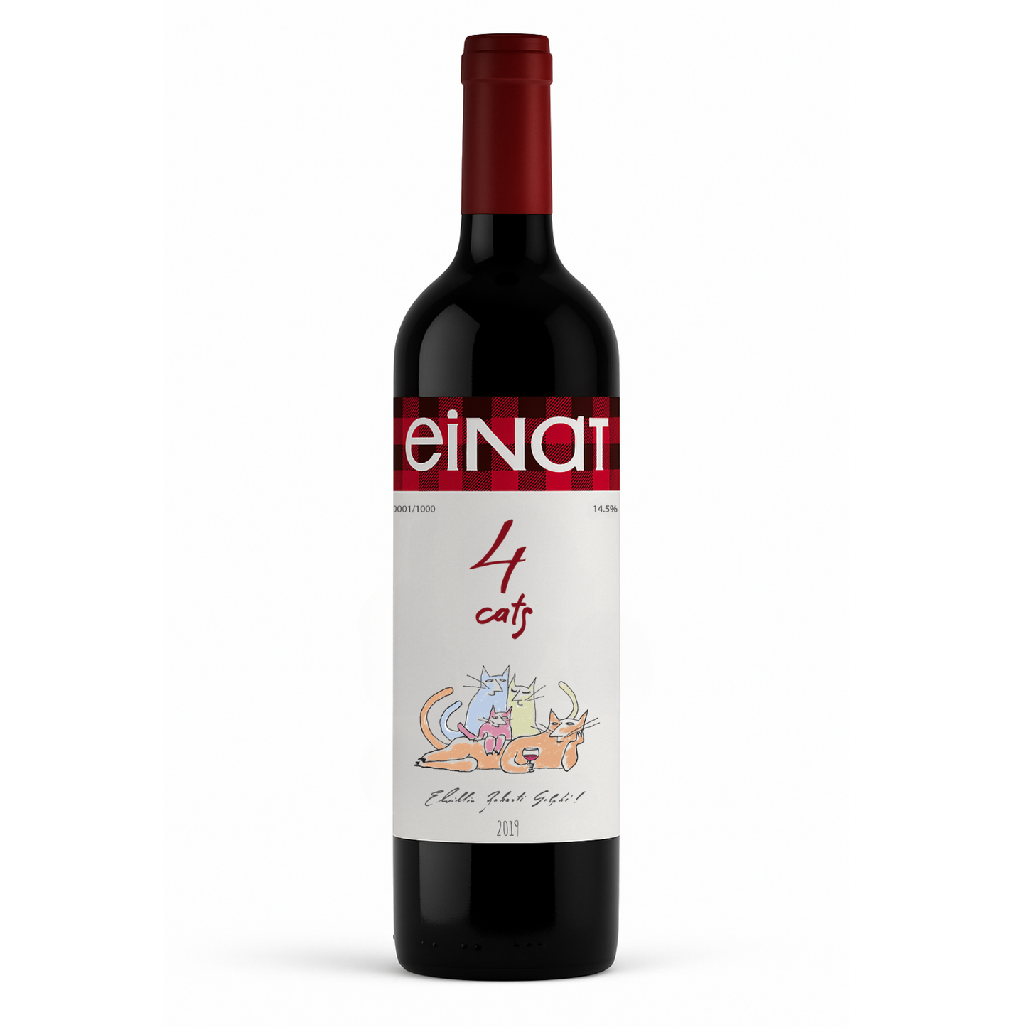 EINAT 4 Cats Dry Red Wine