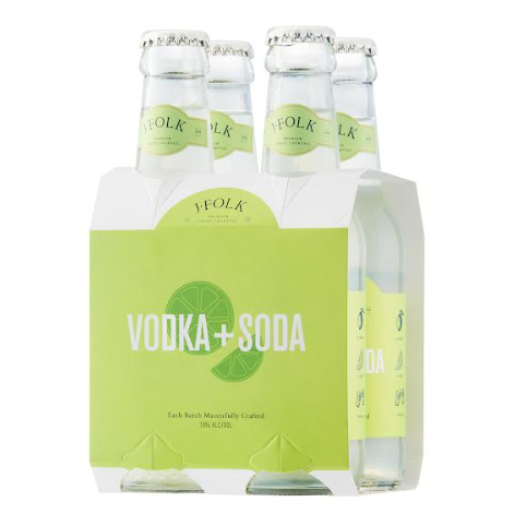 J. Folk Vodka Soda in a Can - 4 pack