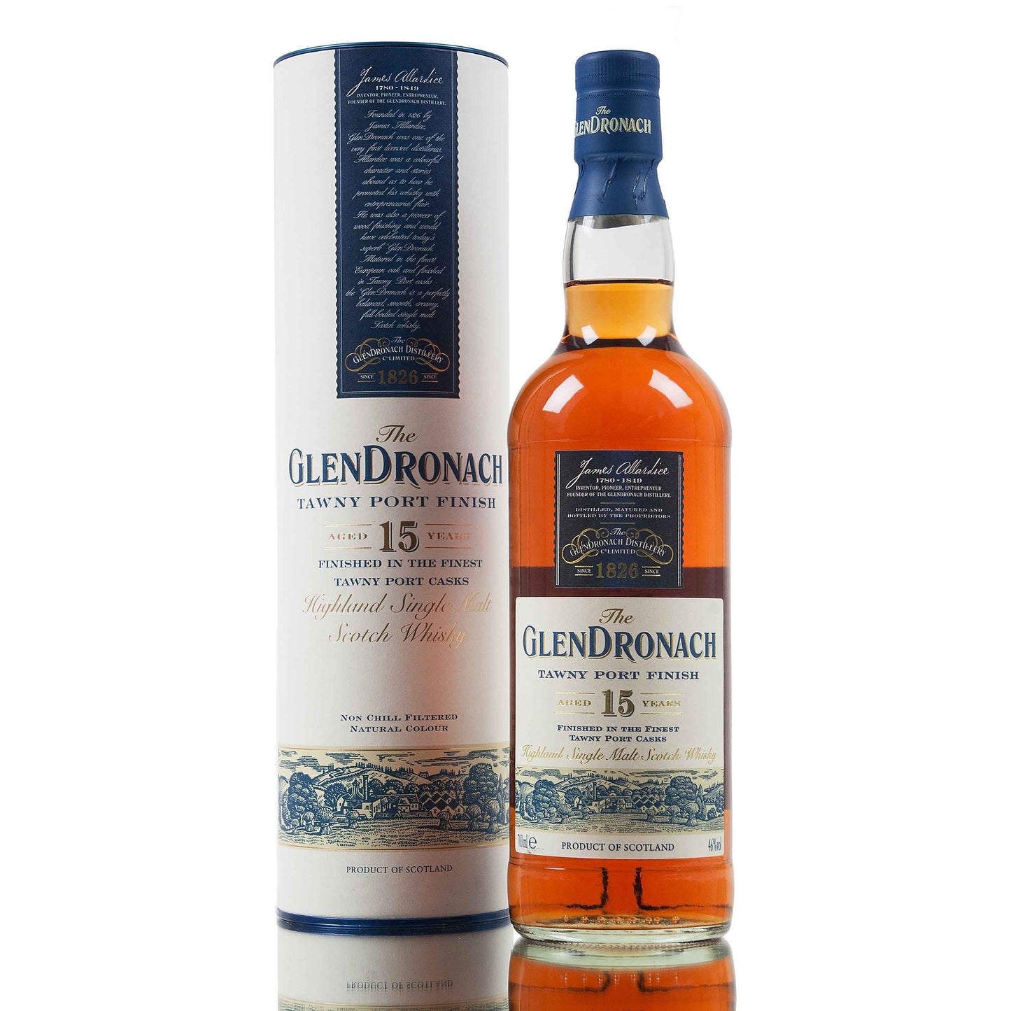 Glendronach Highland Single Malt Scotch Whiskey Tawny Port Finish 15 Year - (750ml Bottle)
