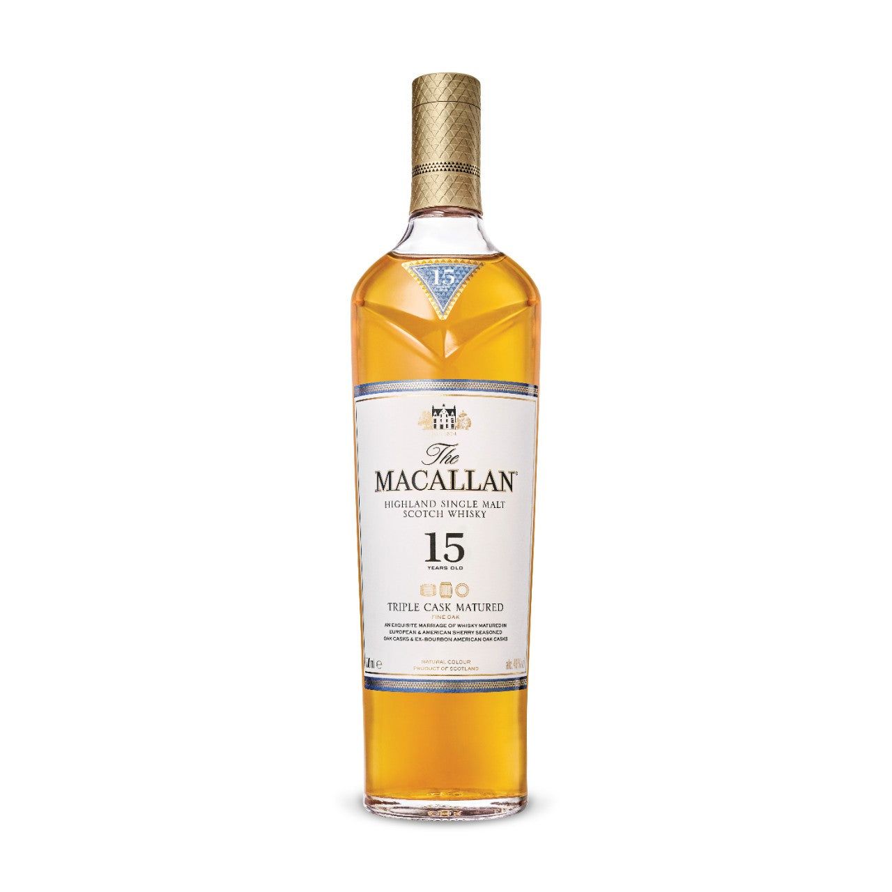 Macallan Triple Cask 15 Year Highland Single Malt Scotch Whiskey (750ml)