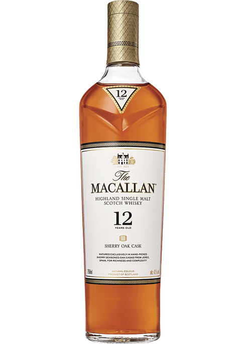Macallan Highland Single Malt Scotch Whiskey 12 Year Sherry Oak Cask (750ml)