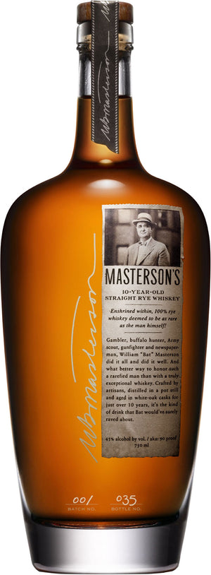 
            
                Load image into Gallery viewer, Masterson&amp;#39;s 10 Year Old Straight Rye Whiskey
            
        